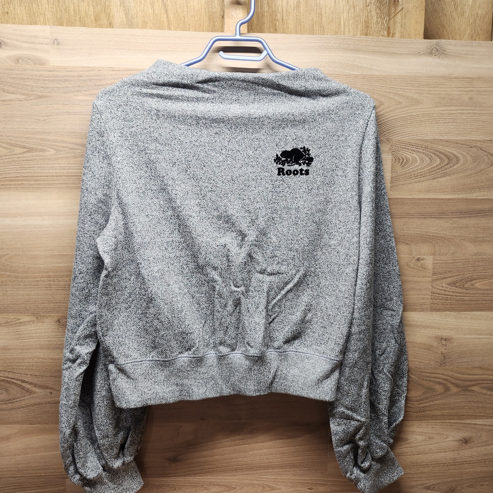 Roots Heather Gray Crop Sweatshirt